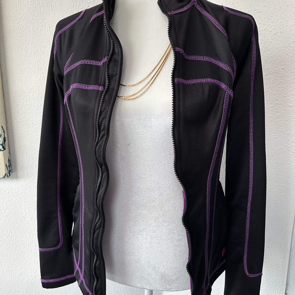 Women's Black and Purple Zip Up by Fila - Picture 11 of 17